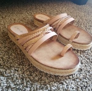 Nature Breeze Rose Gold Sandals
